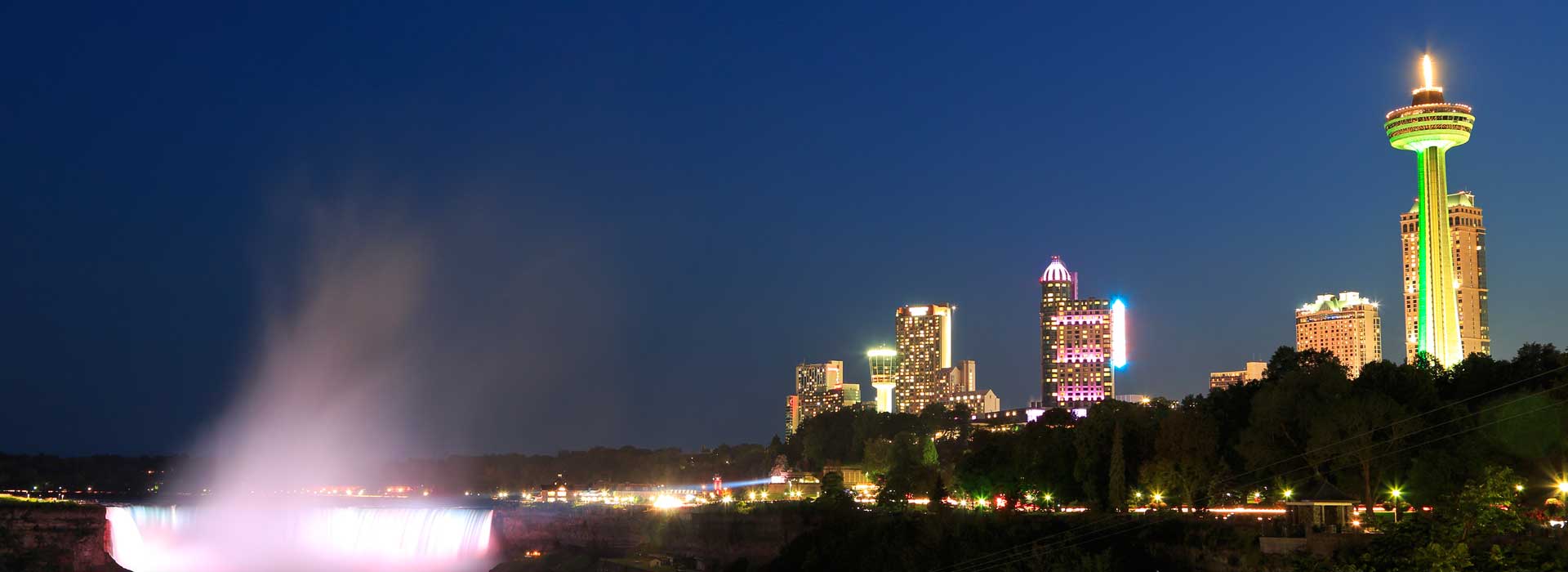 Skylon Tower Turns Yellow