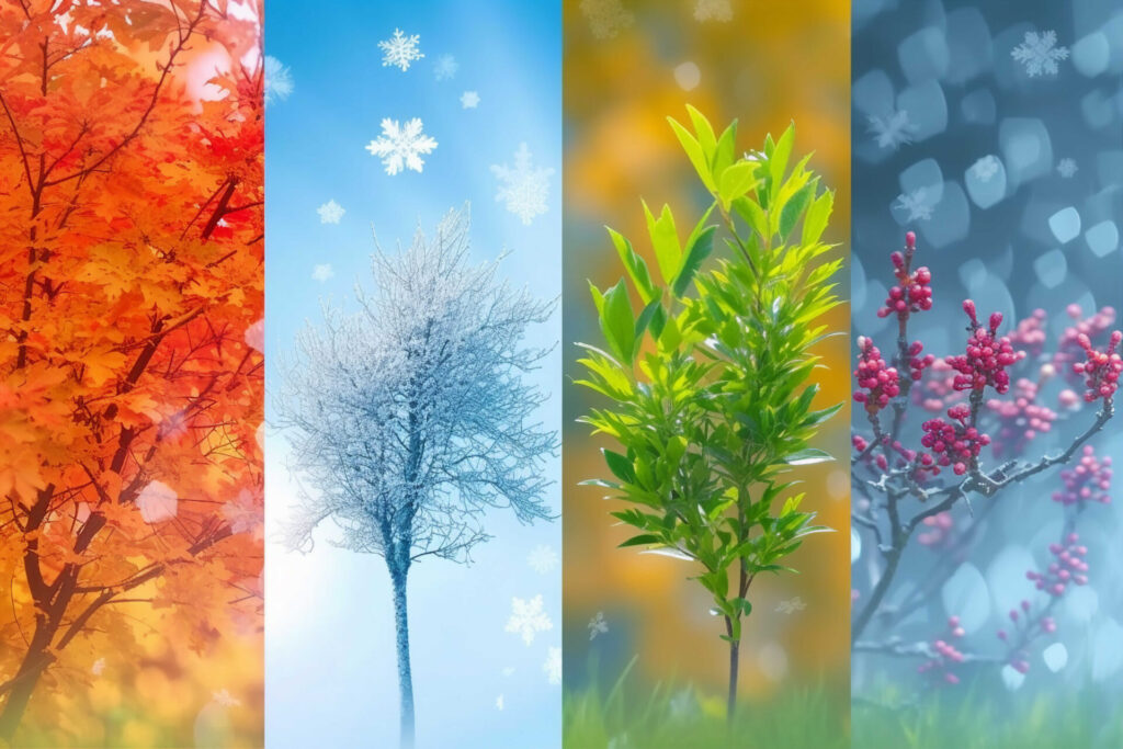 The four seasons in Canada