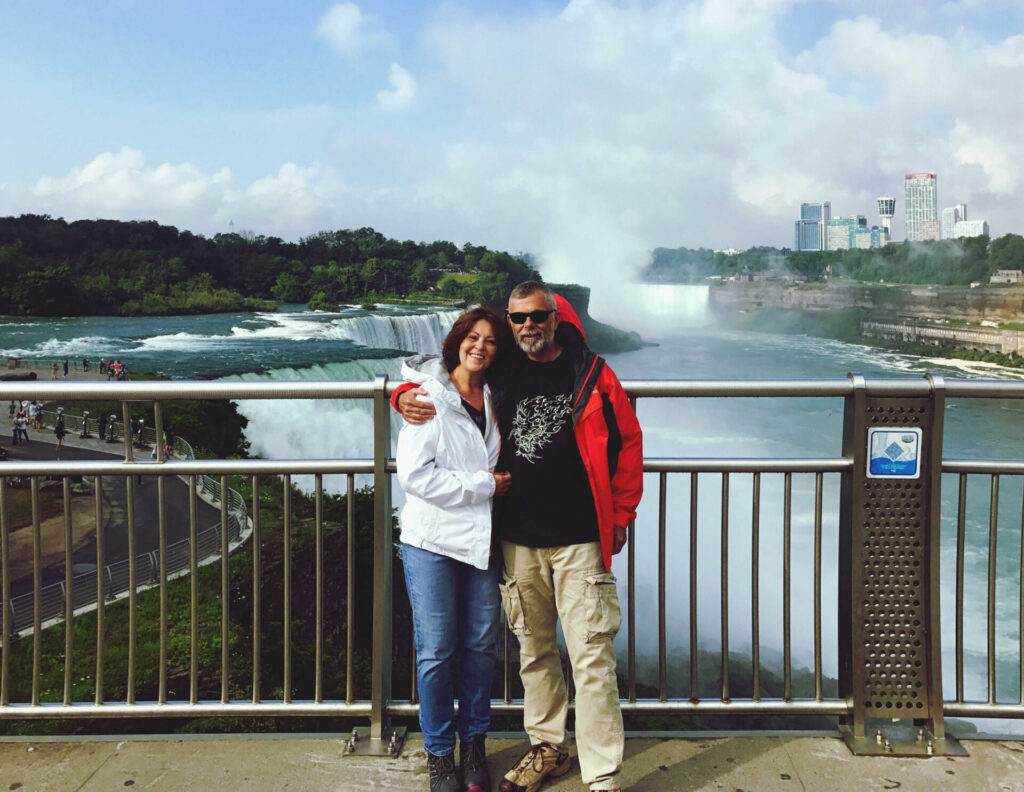 A couple at Niagara Falls
